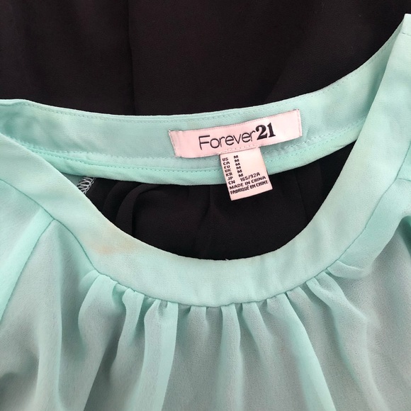 Forever 21 Sheer Colorblock Blouse - Picture 3 of 3